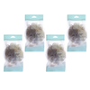 Basicare Luxe Bath Sponge Red with Hanging Cord 4 Pack Gentle Exfoliating
