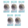 Basicare Luxe Bath Sponge Red 5 Pack Exfoliating Shower Sponge Bundle