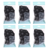 Basicare Deluxe Shower Cap Blue White Dots Reusable Waterproof Pack of 6