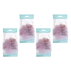 Basicare Luxe Bath Sponge Pink Bundle of 4 Soft Exfoliating Shower Sponge