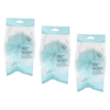 Basicare Luxe Bath Sponge Cream Hanging Cord 3 Pack Exfoliating Shower Sponge