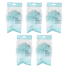 Basicare Luxe Bath Sponge 5 Pack Hanging Cord Exfoliating Shower Sponge