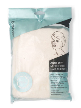 Basicare Aqus Dry Microfiber Hair Turban Lightweight Super Absorbent Quick Dry
