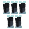 Basicare Exfoliating Body Gloves White Blue Dots Bundle of 5 Pairs