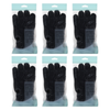 Basicare Exfoliating Body Gloves White Blue Dots 6 Pack Bundle