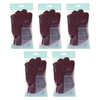 Basicare Exfoliating Body Gloves Bundle of 5 Pairs White Pink Dots