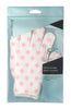 Basicare Exfoliating Body Gloves White with Pink Dots
