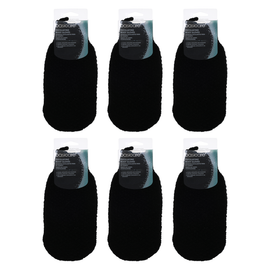 Basicare Exfoliating Body Gloves White with Purple Dots Bundle of 6