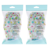 Basicare Deluxe Reusable Waterproof Shower Cap One Size 2 Pack