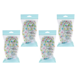 Basicare Deluxe Shower Cap Pack of 4 Reusable Waterproof One Size