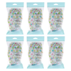 Basicare Deluxe Shower Cap Reusable Waterproof Comfortable Fit 6 Pack