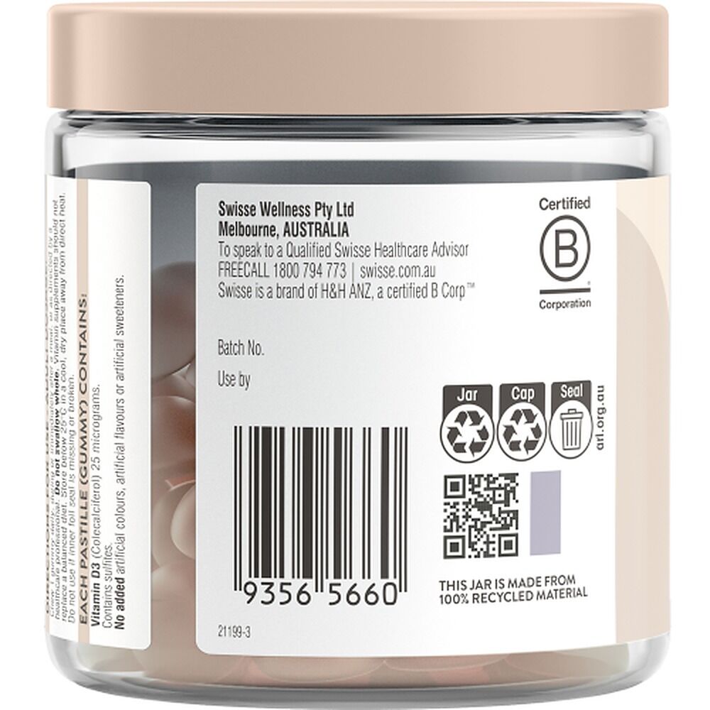 Swisse Ultiboost Vitamin D Gummies 60 Pastilles