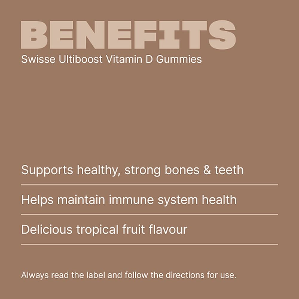 Swisse Ultiboost Vitamin D Gummies 60 Pastilles