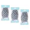 Basicare Deluxe Shower Cap Clear with Black Dots Reusable Pack of 3