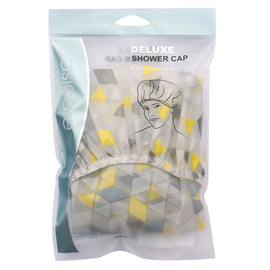 Basicare Deluxe Shower Cap Diamond Pattern Reusable One Size Fits All