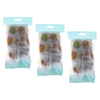 Basicare Deluxe Shower Cap Macaron Reusable Waterproof One Size 3 Pack