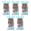 Basicare Deluxe Shower Cap Macaron Reusable Waterproof Bundle of 5