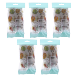 Basicare Deluxe Shower Cap Macaron Reusable Waterproof Bundle of 5