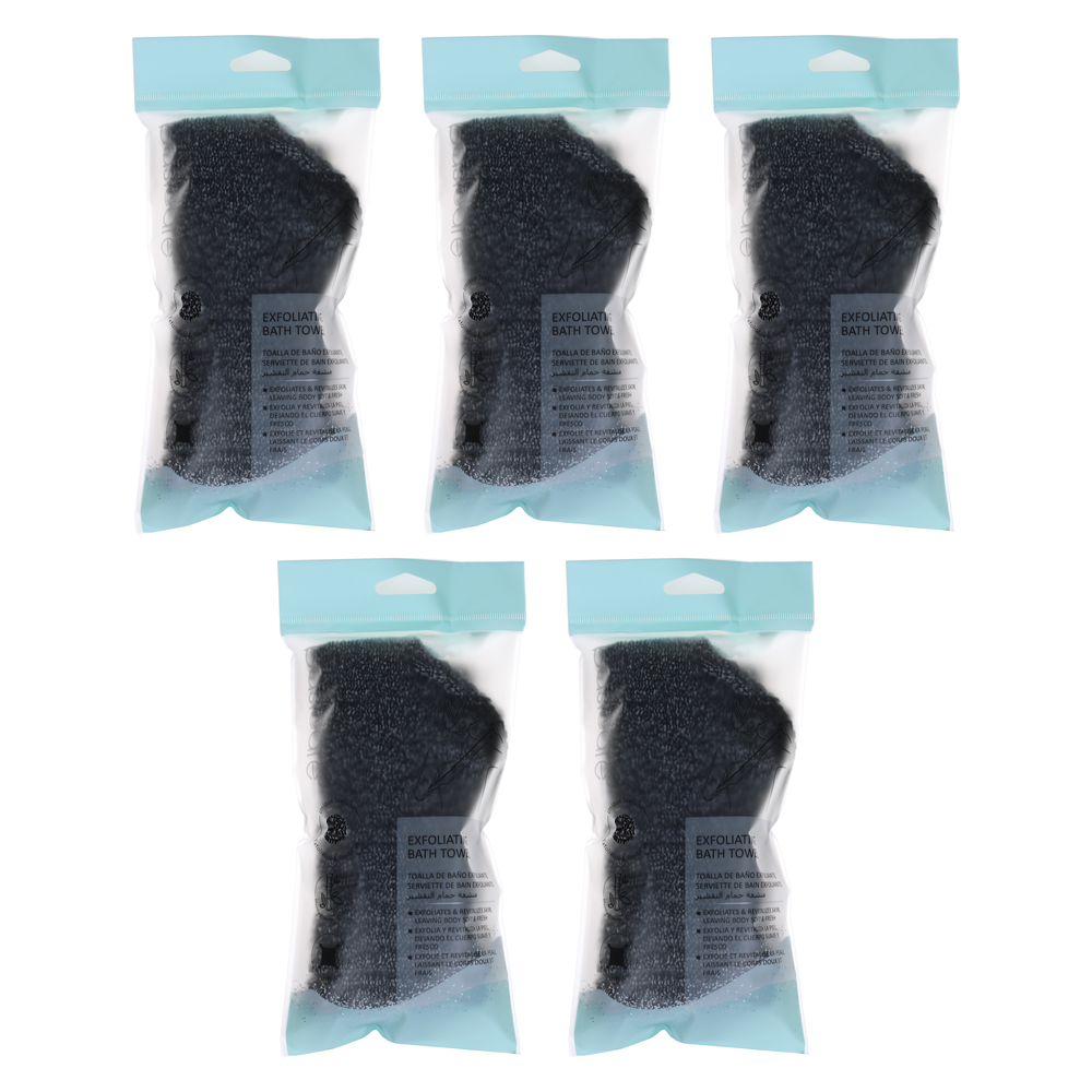 Basicare Exfoliating Bath Towel Pink 5 Pack Deep Clean Exfoliating