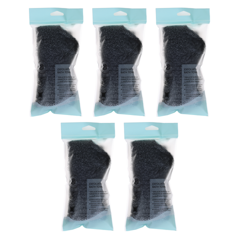 Basicare Exfoliating Bath Towel Pink 5 Pack Deep Clean Exfoliating