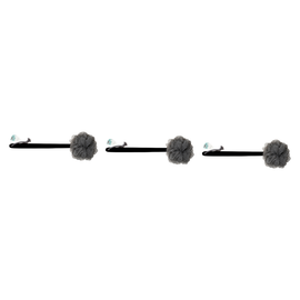 Basicare Charcoal Mesh Sponge Wooden Handle 3 Pack Deep Cleansing Exfoliation