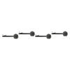 Basicare Charcoal Mesh Sponge Wooden Handle Bundle of 4