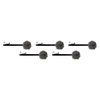 Basicare Charcoal Mesh Sponge Wooden Handle Bundle of 5 Quantity Exfoliating