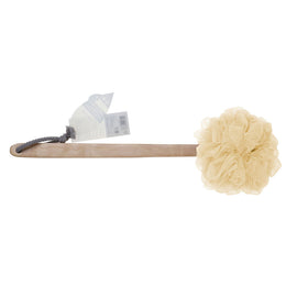 Basicare Natural Mesh Sponge With Wooden Handle Deep Cleansing Exfoliation