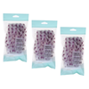 Basicare Shower Cap Peva Purple Spots Bundle of 3 Reusable Durable