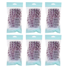 Basicare Shower Cap Purple Spots Reusable Waterproof Bundle of 6