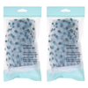 Basicare Premium Shower Cap PEVA Blue Spots Bundle of 2 Reusable Waterproof