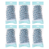 Basicare Premium Waterproof Reusable Shower Cap Blue Spots Bundle of 6