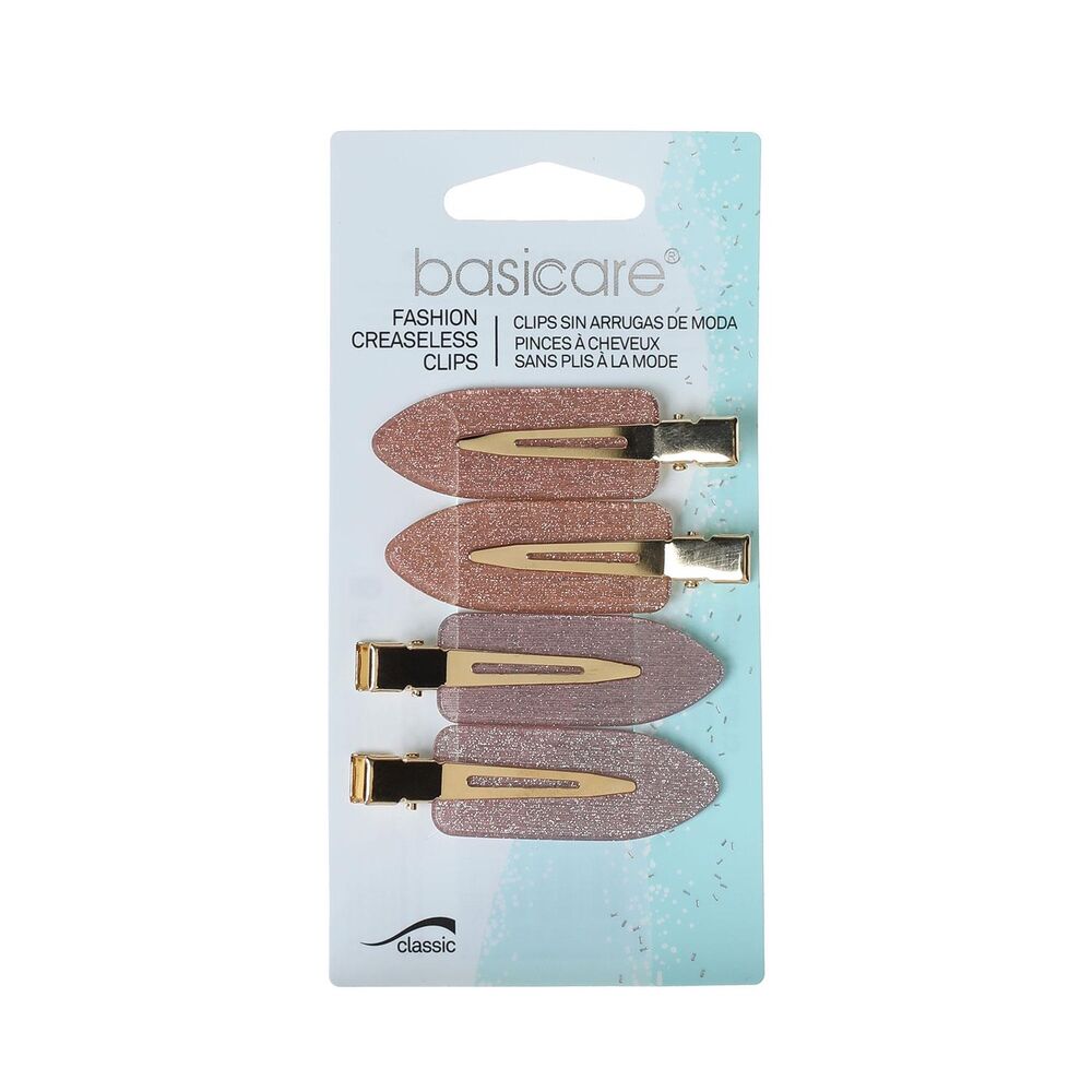 Basicare Fashion Creaseless Clips Glitter Four Pack