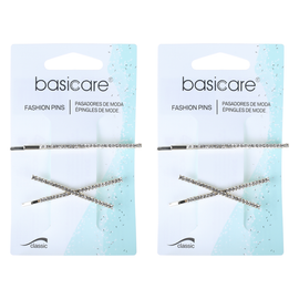 Basicare Bling Hair Clip 2 Pack Bundle Stylish Decorative Hair Clips