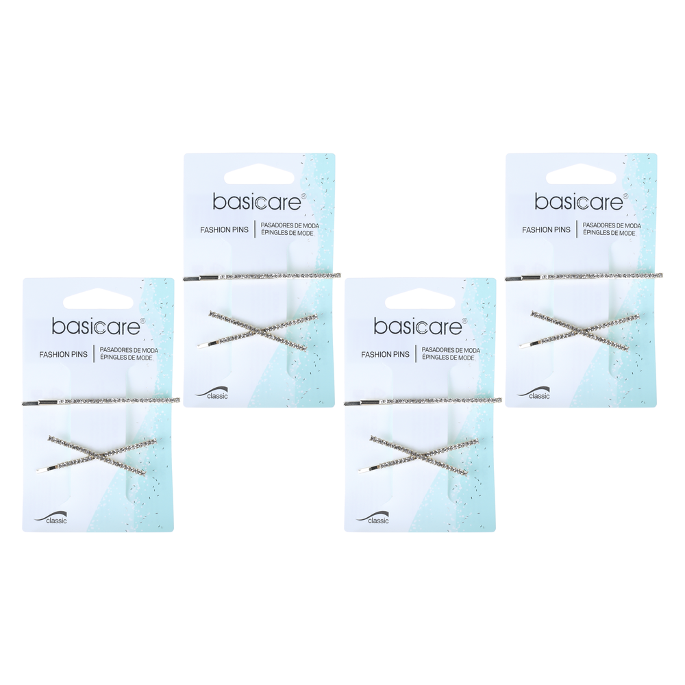 Basicare Bling Hair Clip 4 Pack Bundle Decorative Hair Clips