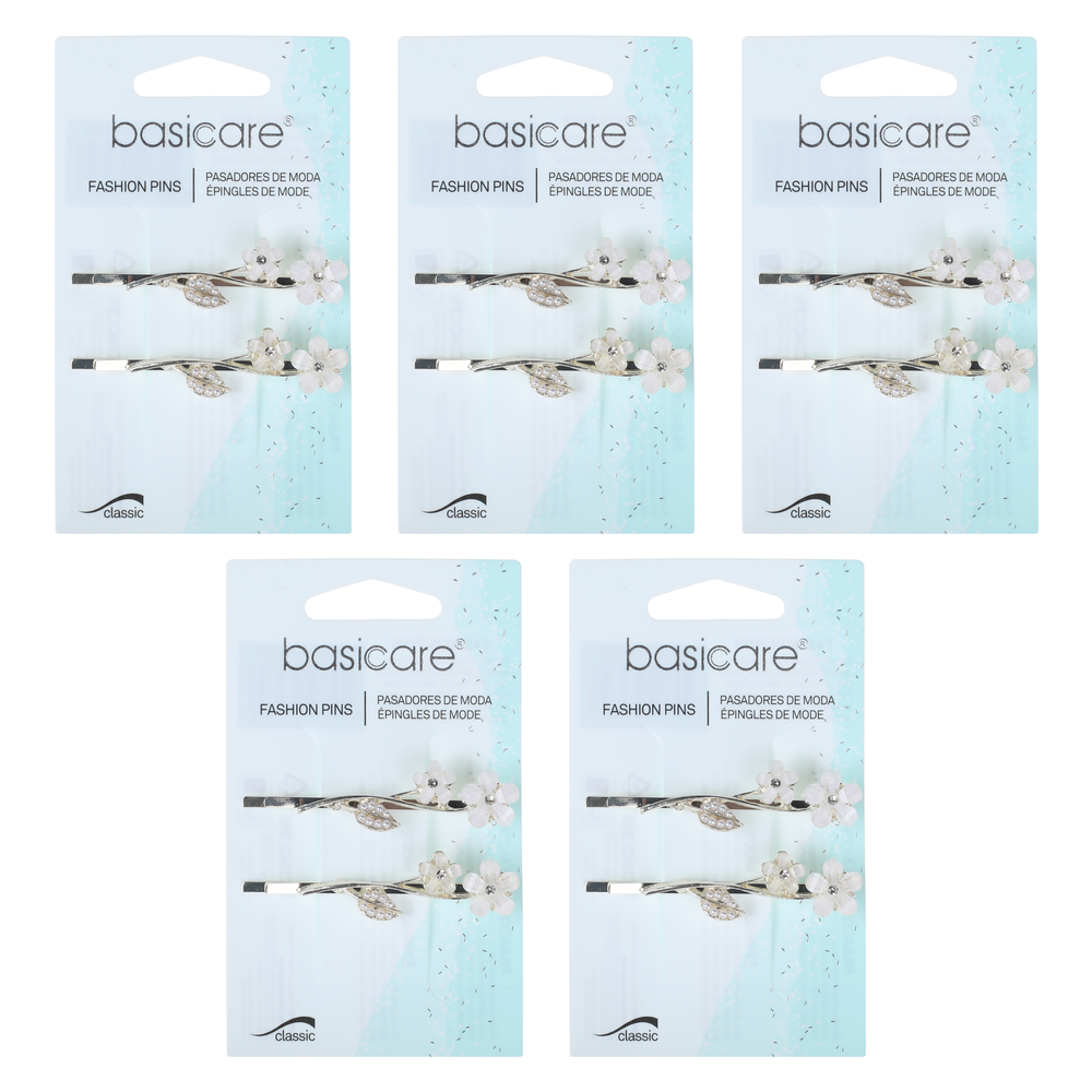 Basicare Floral Hair Clips Decorative Hair Accessories 5 Pack