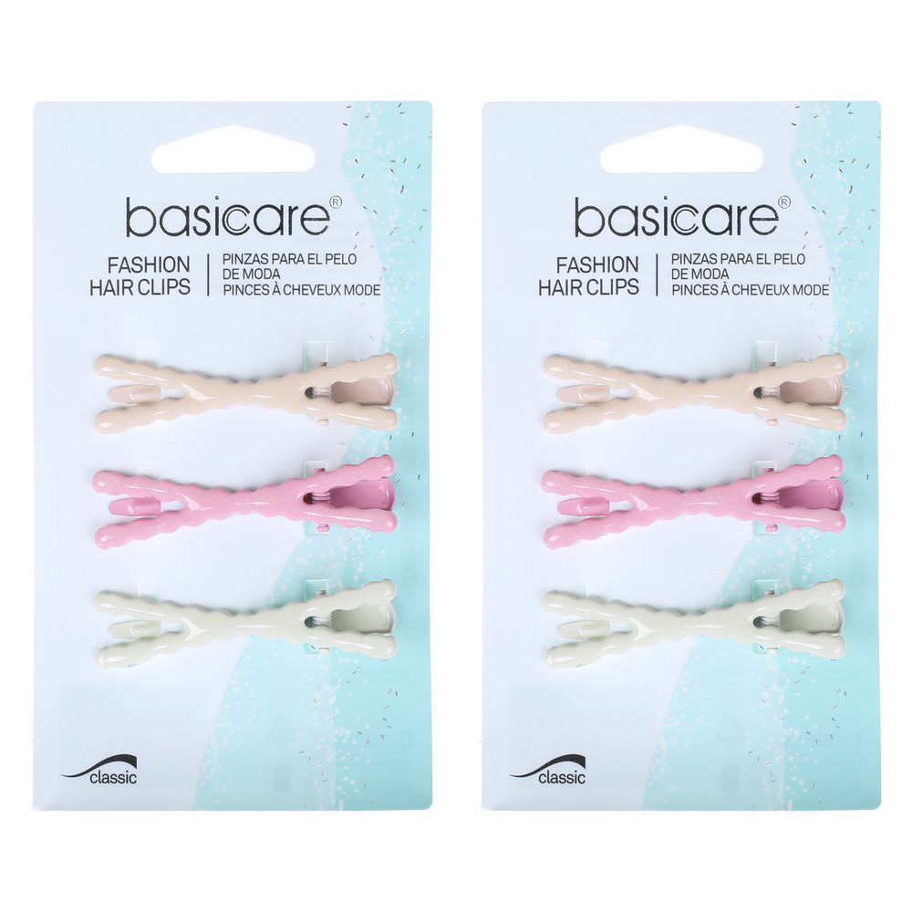 Basicare Cross Hair Clips Decorative 3 Pack Bundle of 2