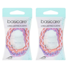 Basicare Plaited Elastic Hair Bands Bundle of 2 Pink Purple Long Lasting