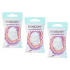 Basicare Plaited Elastic Hair Bands Pink Purple 3 Pack Long Lasting