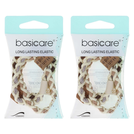 Basicare Handmade Plaited Elastic Hair Bands 3 Pack Bundle of 2