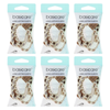 Basicare Handmade Plaited Elastic Hair Bands Bundle of 6 Long Lasting