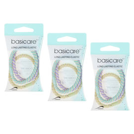Basicare Pastel Elastic Hair Bands Bundle of 3 Pack