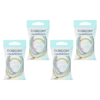 Basicare Pastel Elastic Hair Bands Bundle 4 Pack Gentle No Pull Hair Ties