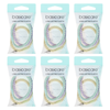 Basicare Pastel Elastic Hair Bands 6 Pack Bundle Hair Ties Soft Stretch