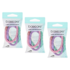 Basicare Pastel Elastic Hair Bands With Bead Bundle of 3 Hair Ties