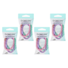 Basicare Pastel Elastic Hair Bands With Bead Bundle of 4