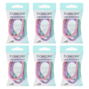 Basicare Pastel Elastic Hair Bands With Bead Bundle of 6