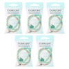 Basicare Elastic Hair Bands Light Mint Bundle of 5 Long Lasting