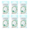 Basicare Long Lasting Elastic Hair Bands 3 Pack Light Mint Bundle of 6