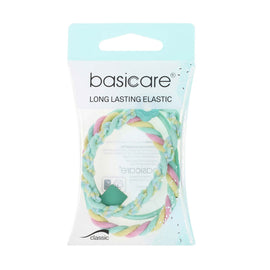 Basicare Elastic Hair Bands Long Lasting Light Mint 3 Pack